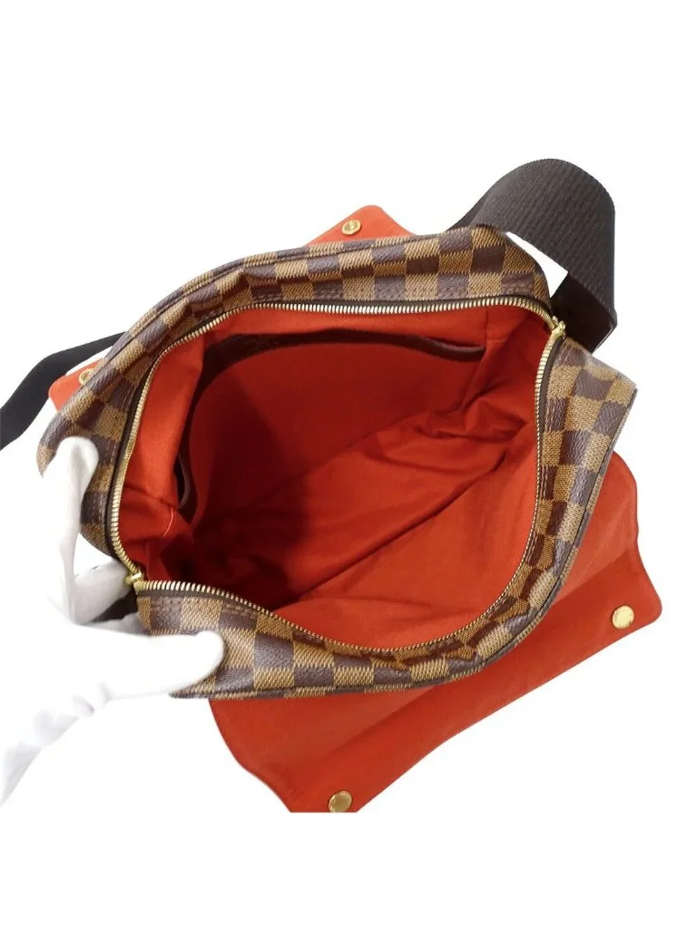 Louis Vuitton Damier Shoulder Bag Naviglio Brown